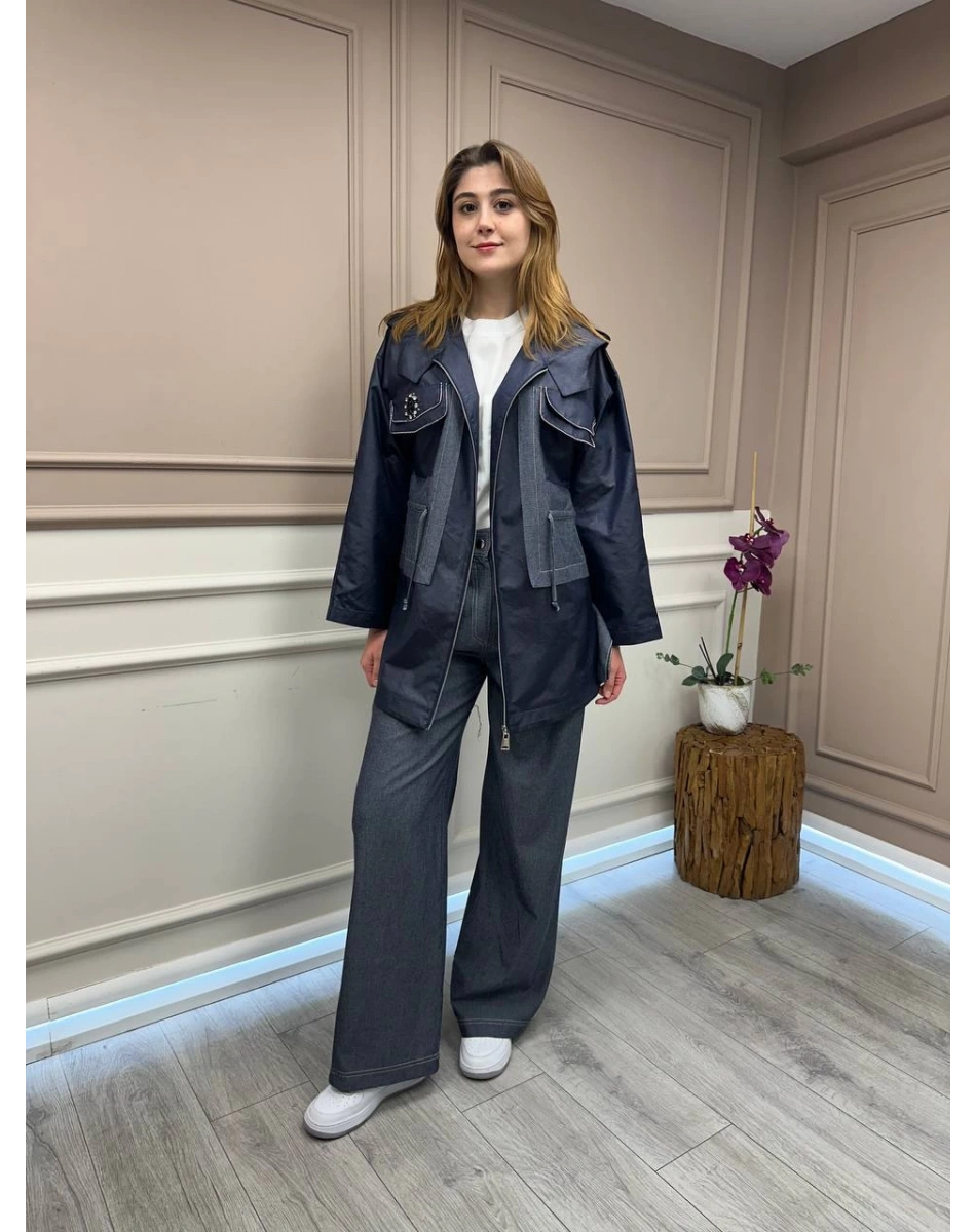 Lisa Exclusive 5067 Lacivert Kot İkili Takım