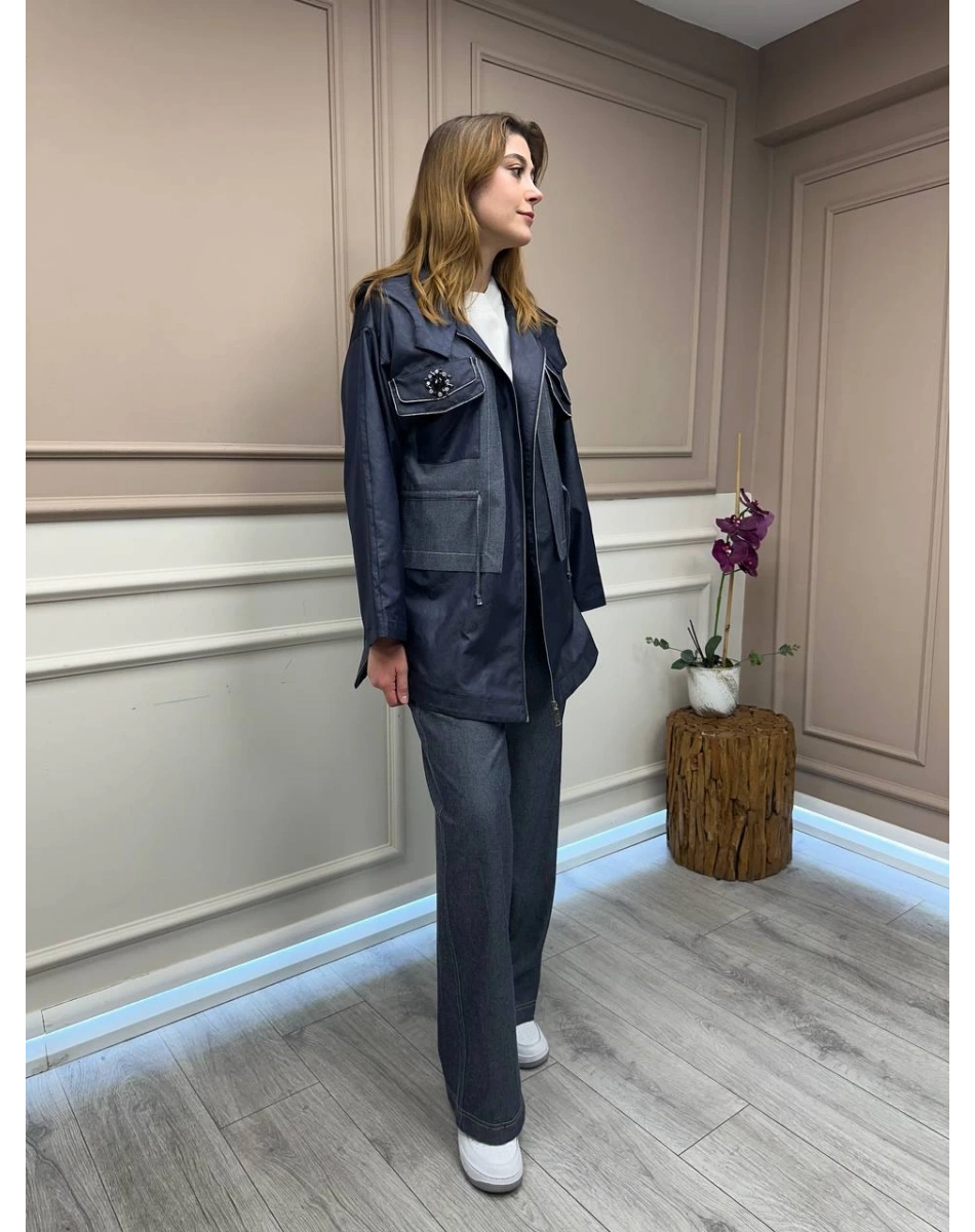 Lisa Exclusive 5067 Lacivert Kot İkili Takım