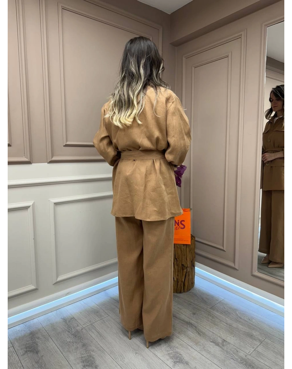 Lisa Exclusive 5107 Camel Keten Takım
