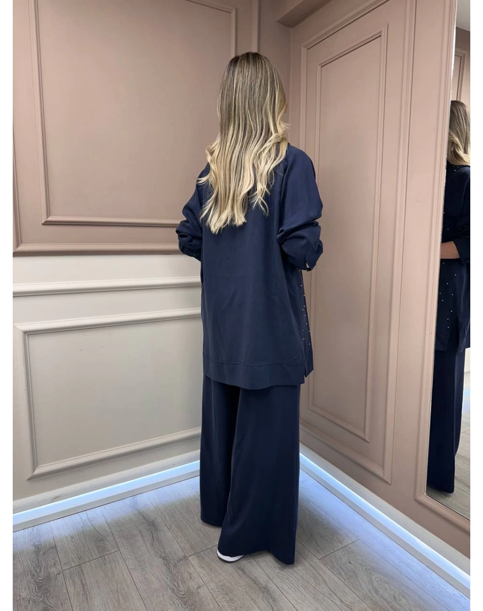 Lisa Exclusive 5111 Lacivert Boncuk Detaylı Takım