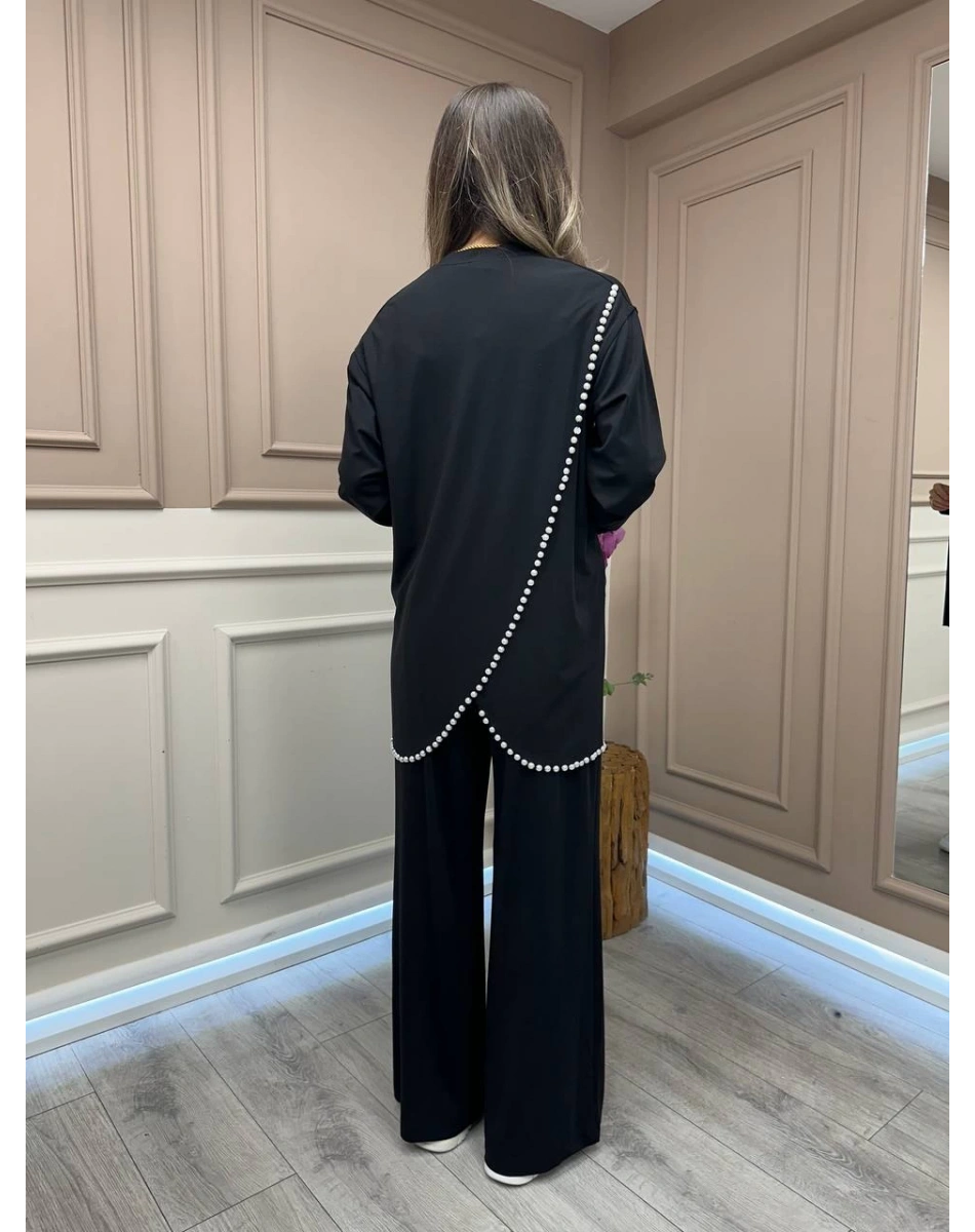 Lisa Exclusive 5118 Siyah İncili Takım