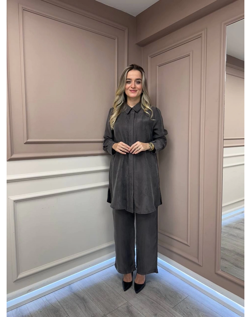 Lissmore 5919 Kahve Kol Detaylı Takım