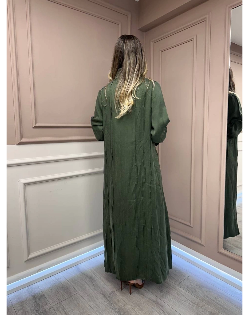 Lissmore 5994 Haki Fermuarlı Elbise