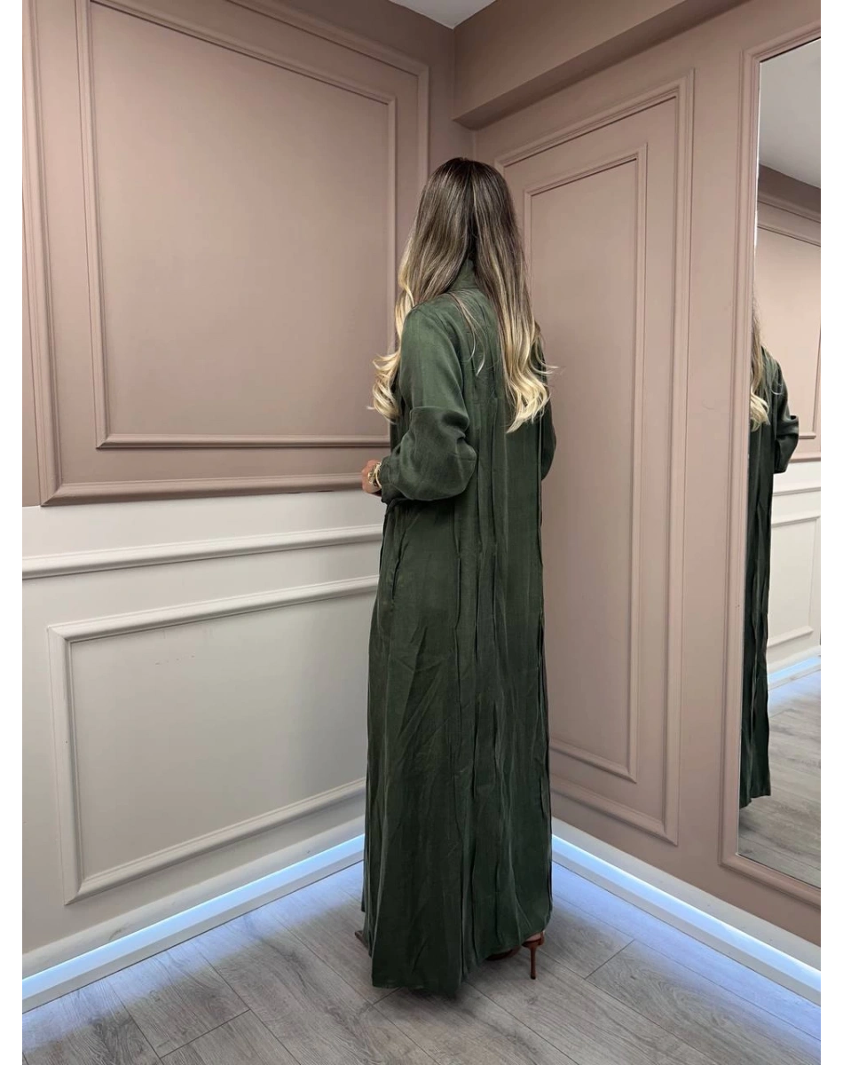 Lissmore 5994 Haki Fermuarlı Elbise