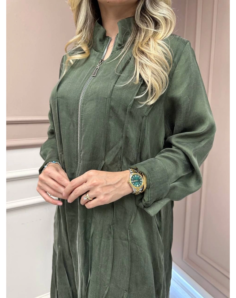 Lissmore 5994 Haki Fermuarlı Elbise