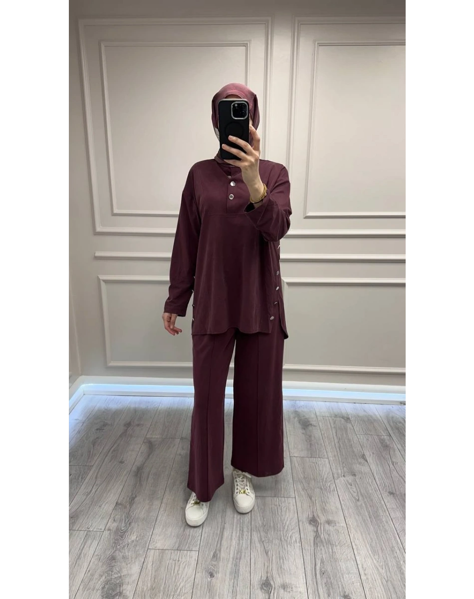 Magazin 4437 Bordo İkili Takım