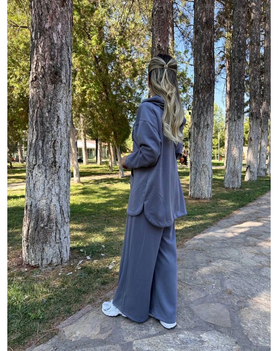 Magazin 7399 İndigo Modal Önü Fermuarlı Takım