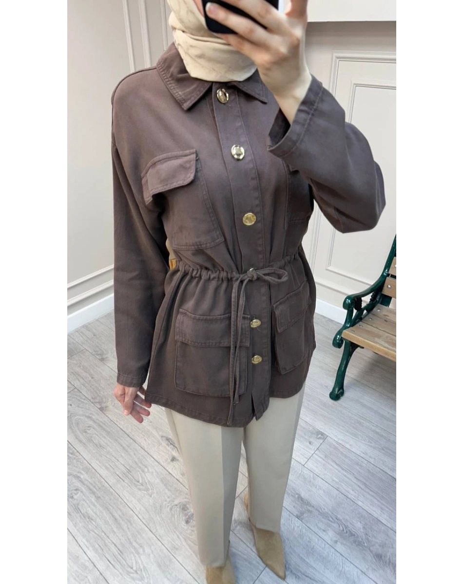 Magazin 7482 Kahve Tensel Ceket