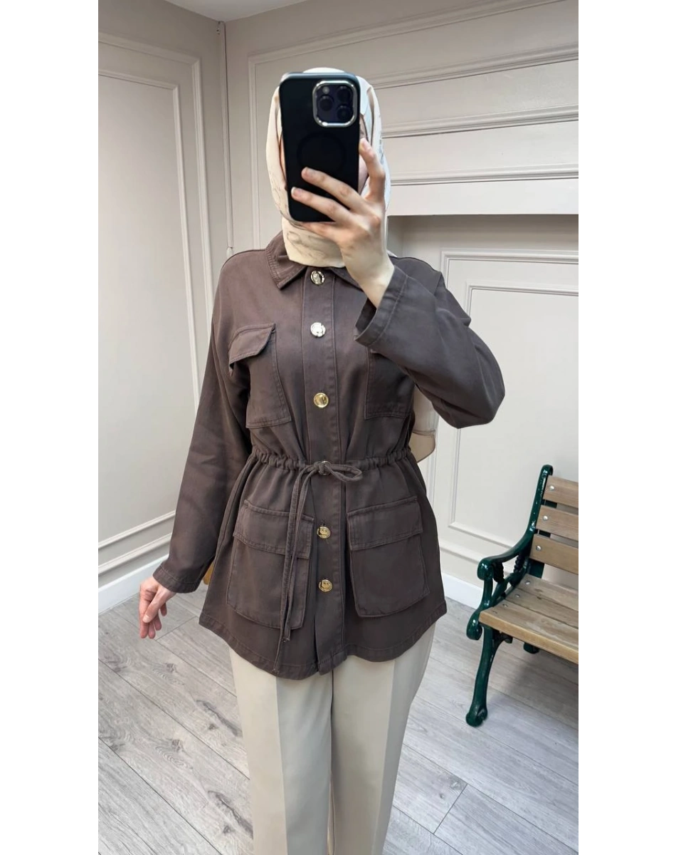 Magazin 7482 Kahve Tensel Ceket