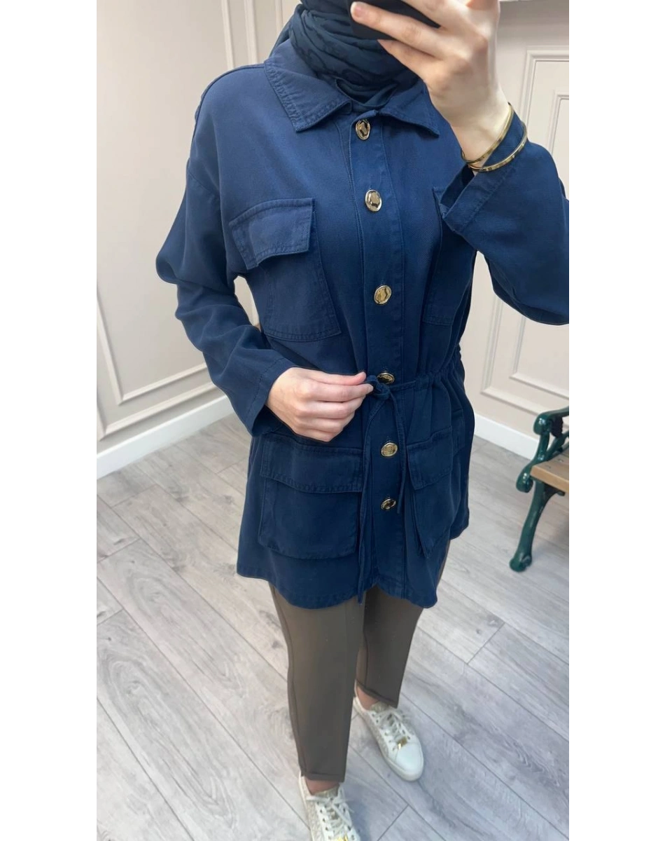 Magazin 7482 Lacivert Tensel Ceket