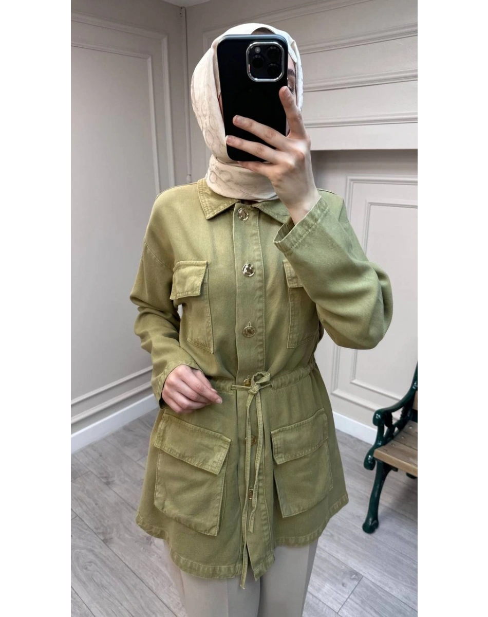 Magazin 7482 Yeşil Tensel Ceket