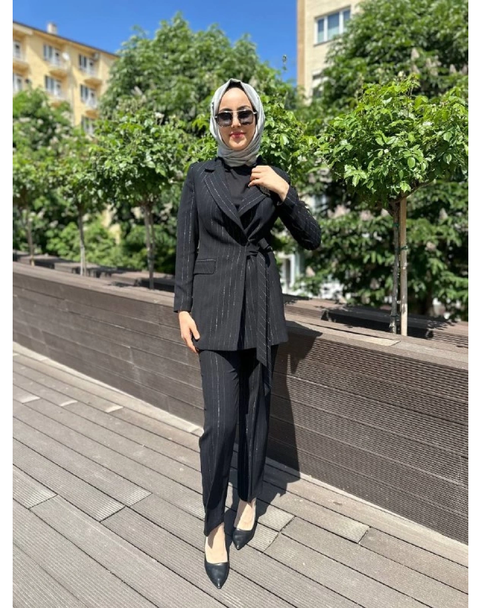 Matex 24Y01147371 Siyah Ceket Pantolon Takım