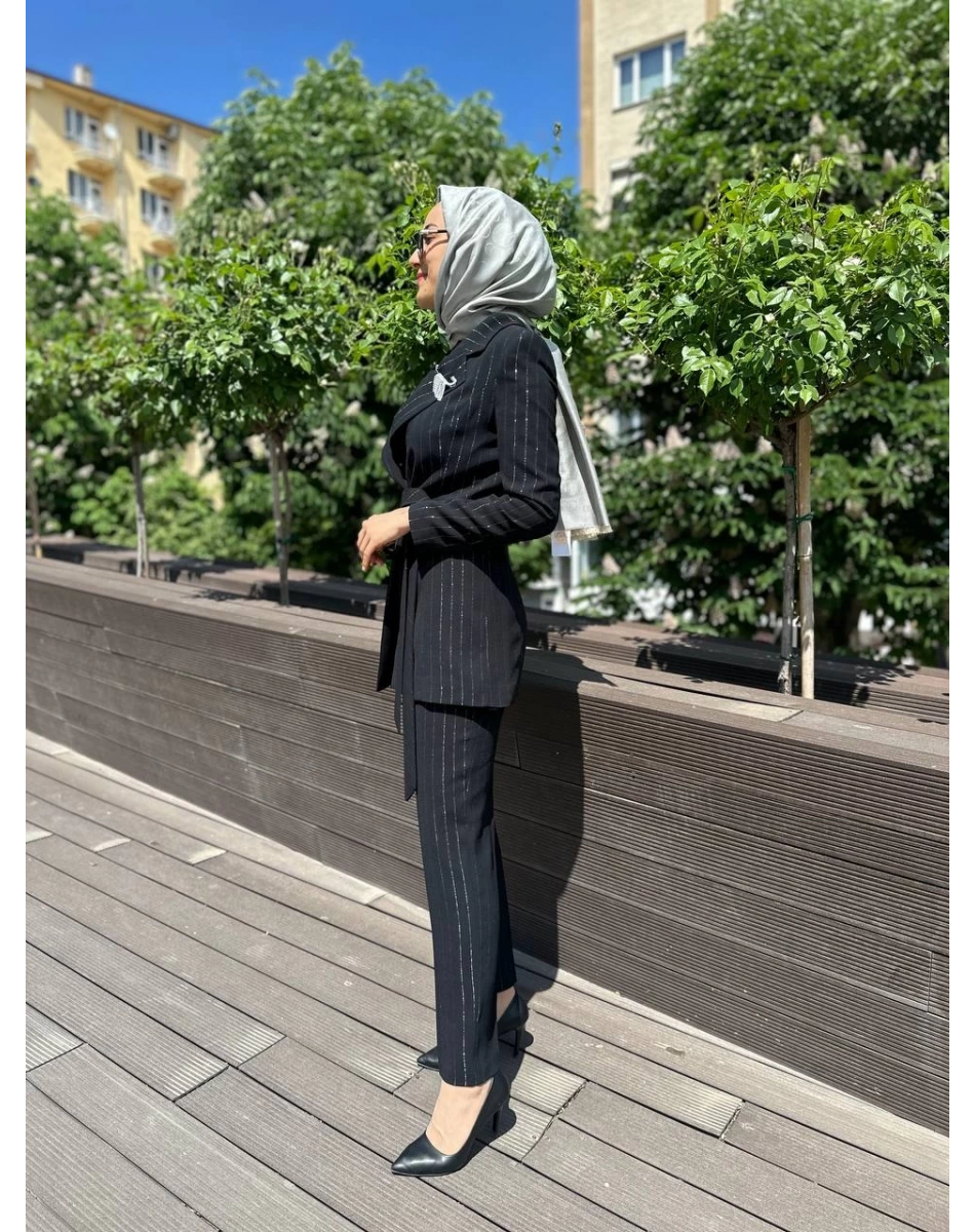 Matex 24Y01147371 Siyah Ceket Pantolon Takım