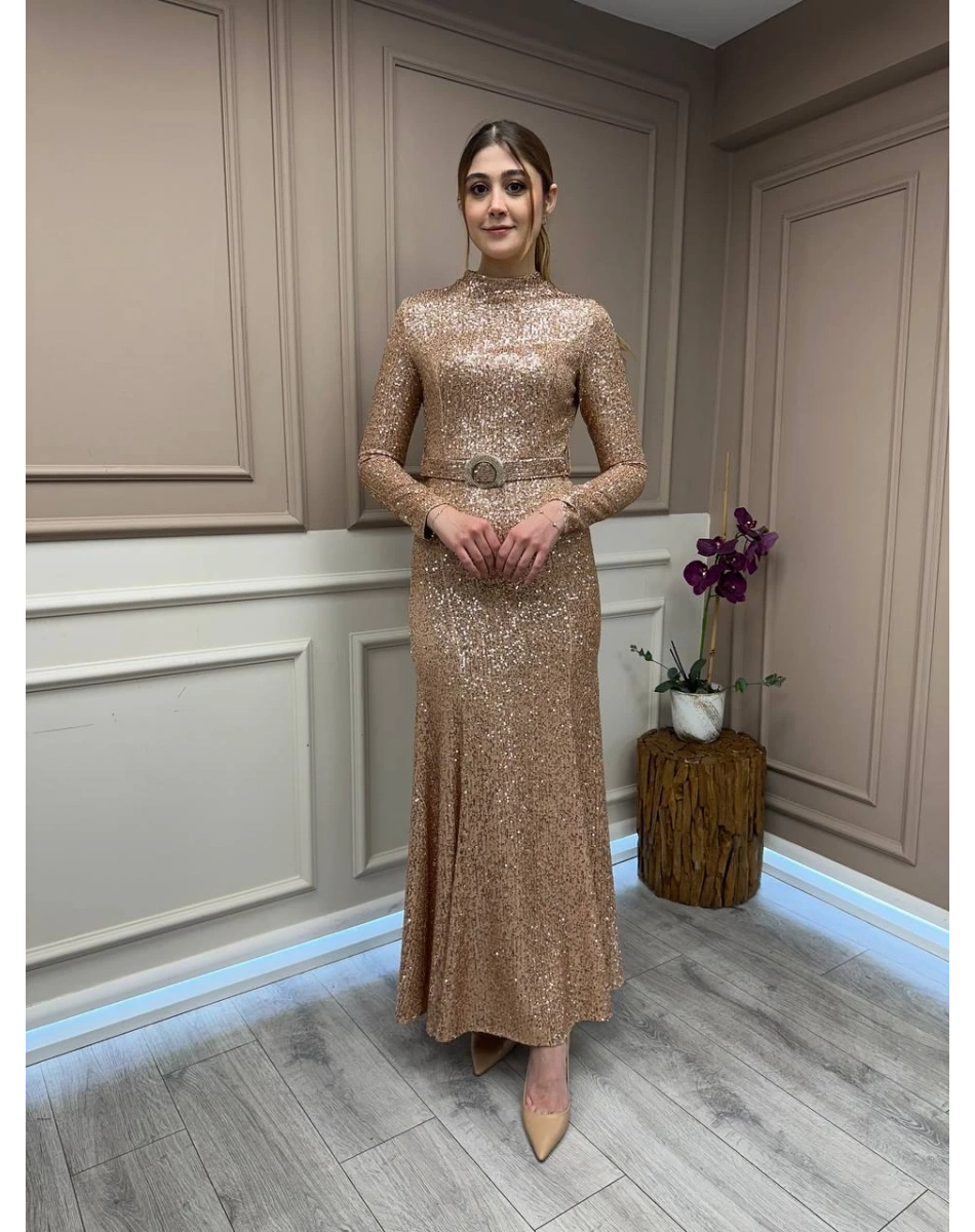 Matex 24Y01167226 Bej Payet Elbise