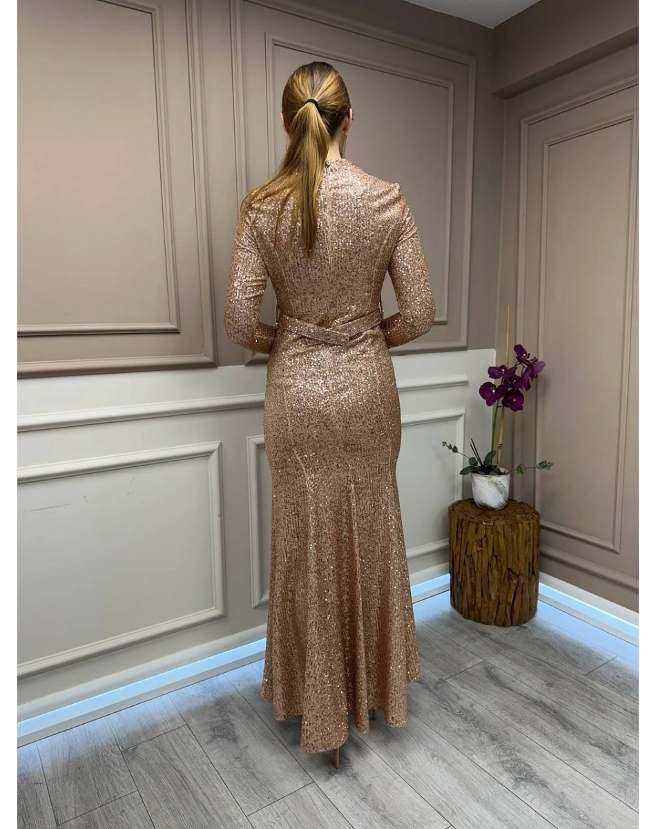 Matex 24Y01167226 Bej Payet Elbise