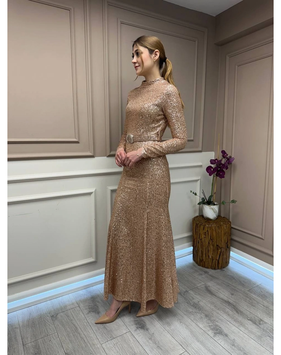 Matex 24Y01167226 Bej Payet Elbise