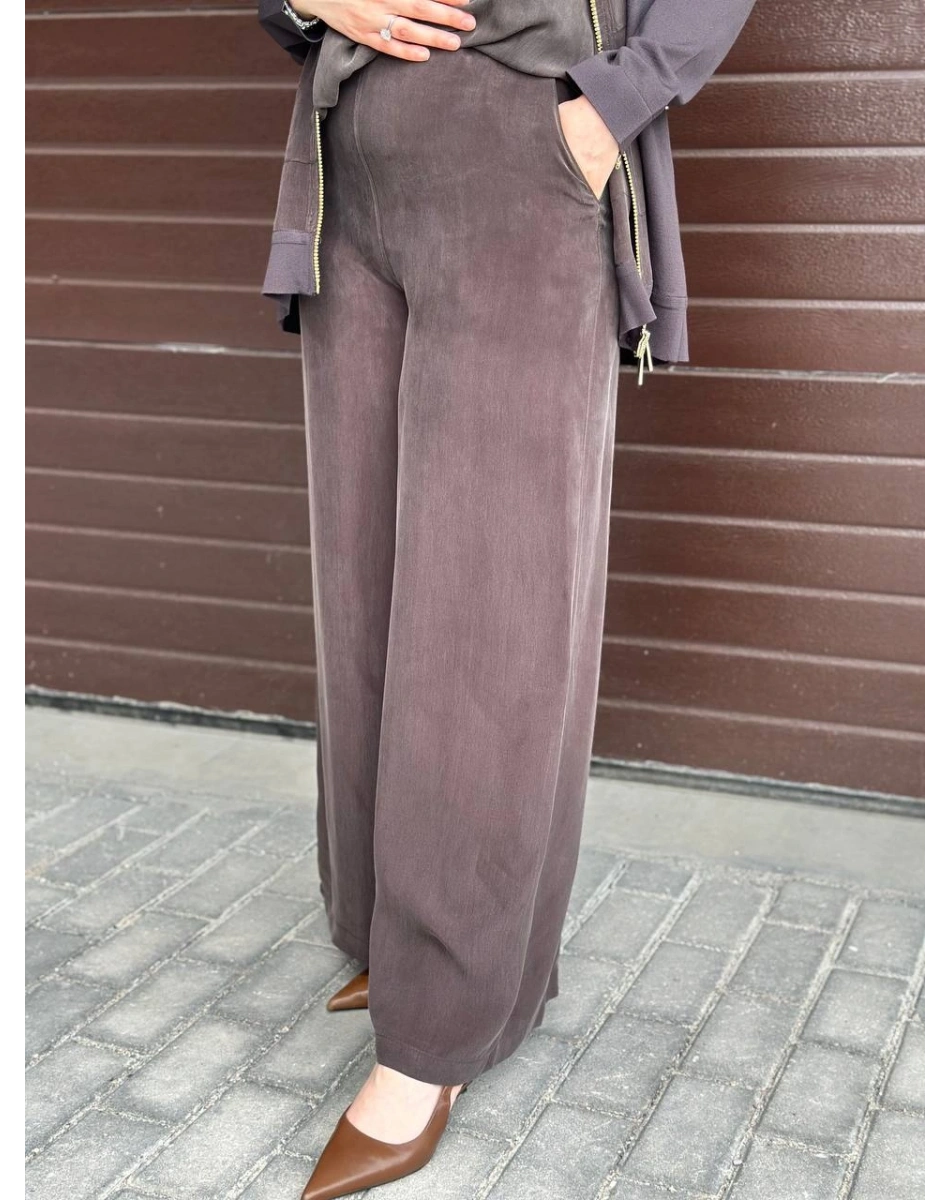 Miss Dalida T26Y7010 Kakao Cupro Cepli Pantolon Etek