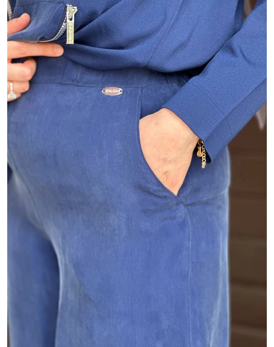 Miss Dalida T26Y7010 Mavi Cupro Cepli Pantolon Etek