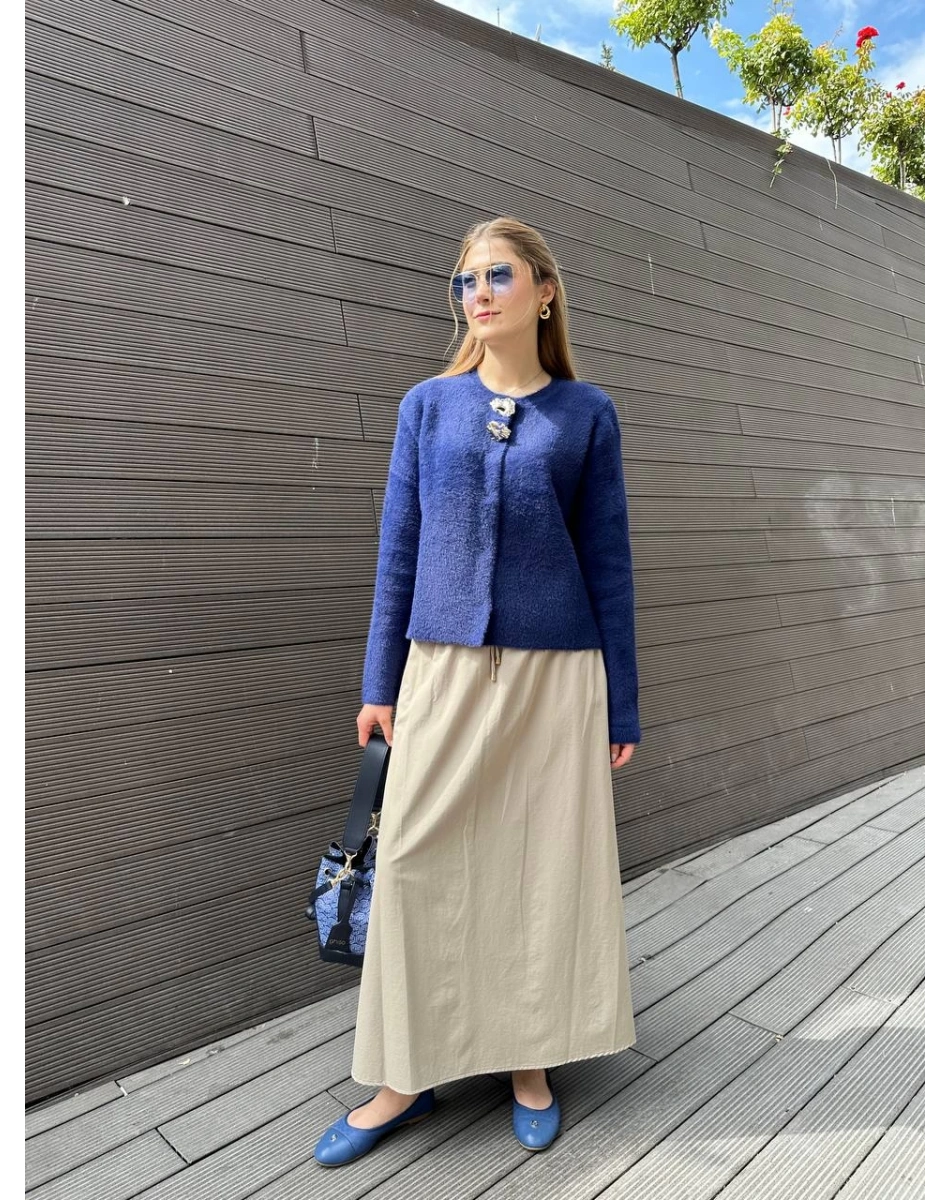 Missemramiss E4674 Bej Safari Etek