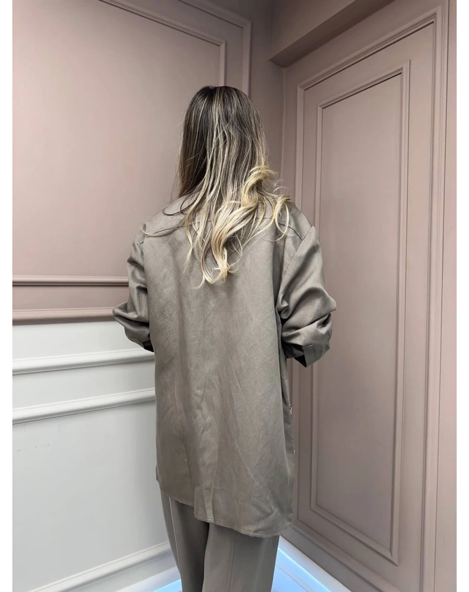 Missemramiss G4845 Vizon Keten Gömlek