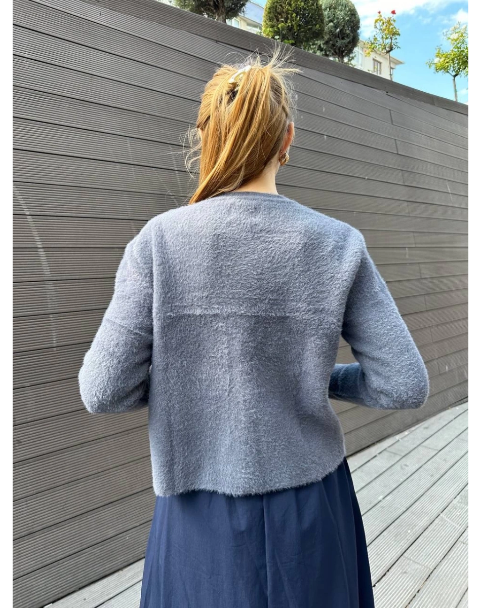 Missemramiss H4573 Antrasit Angora Hırka