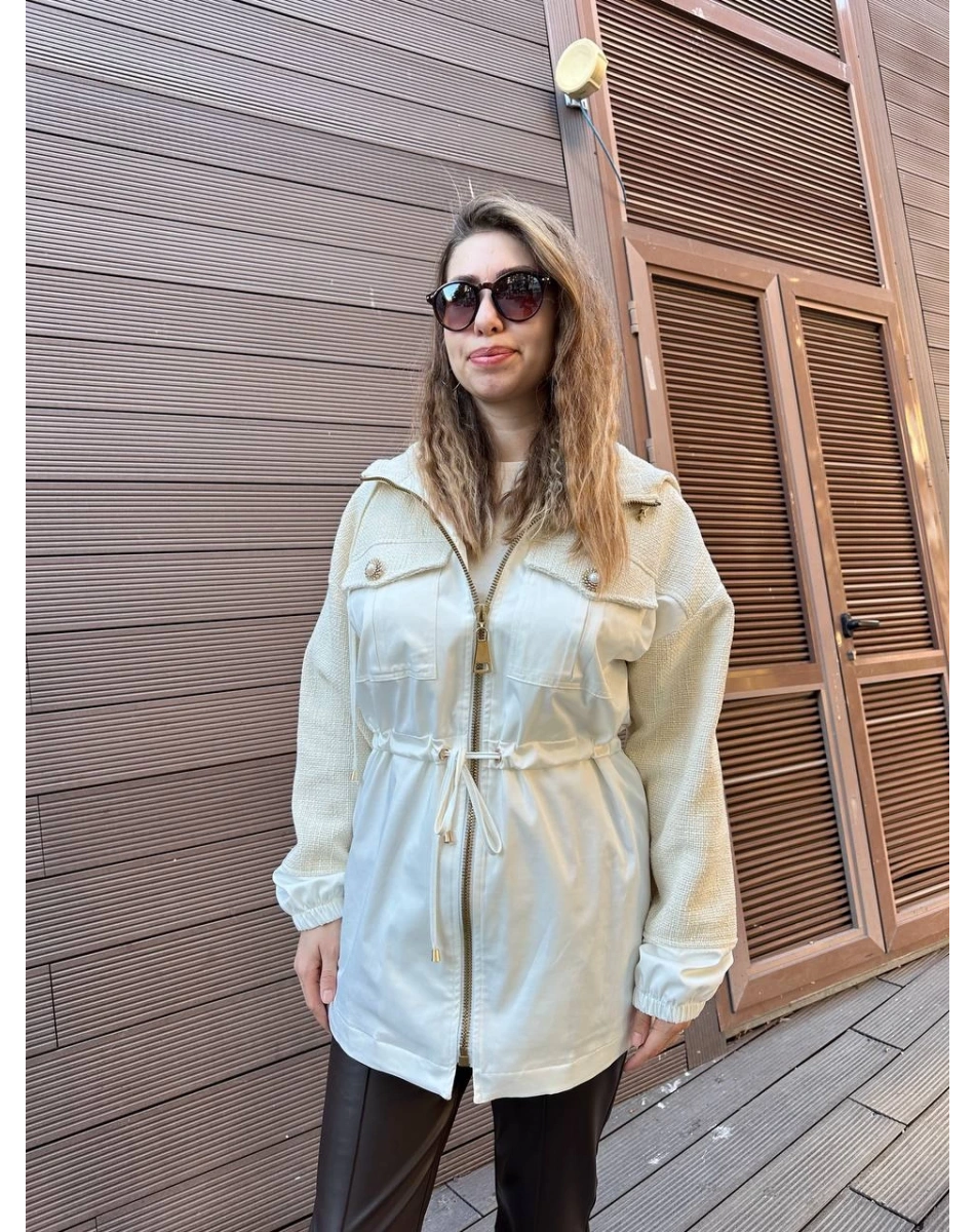 Missemramiss K4668 Ekru Chanel Garni Kap