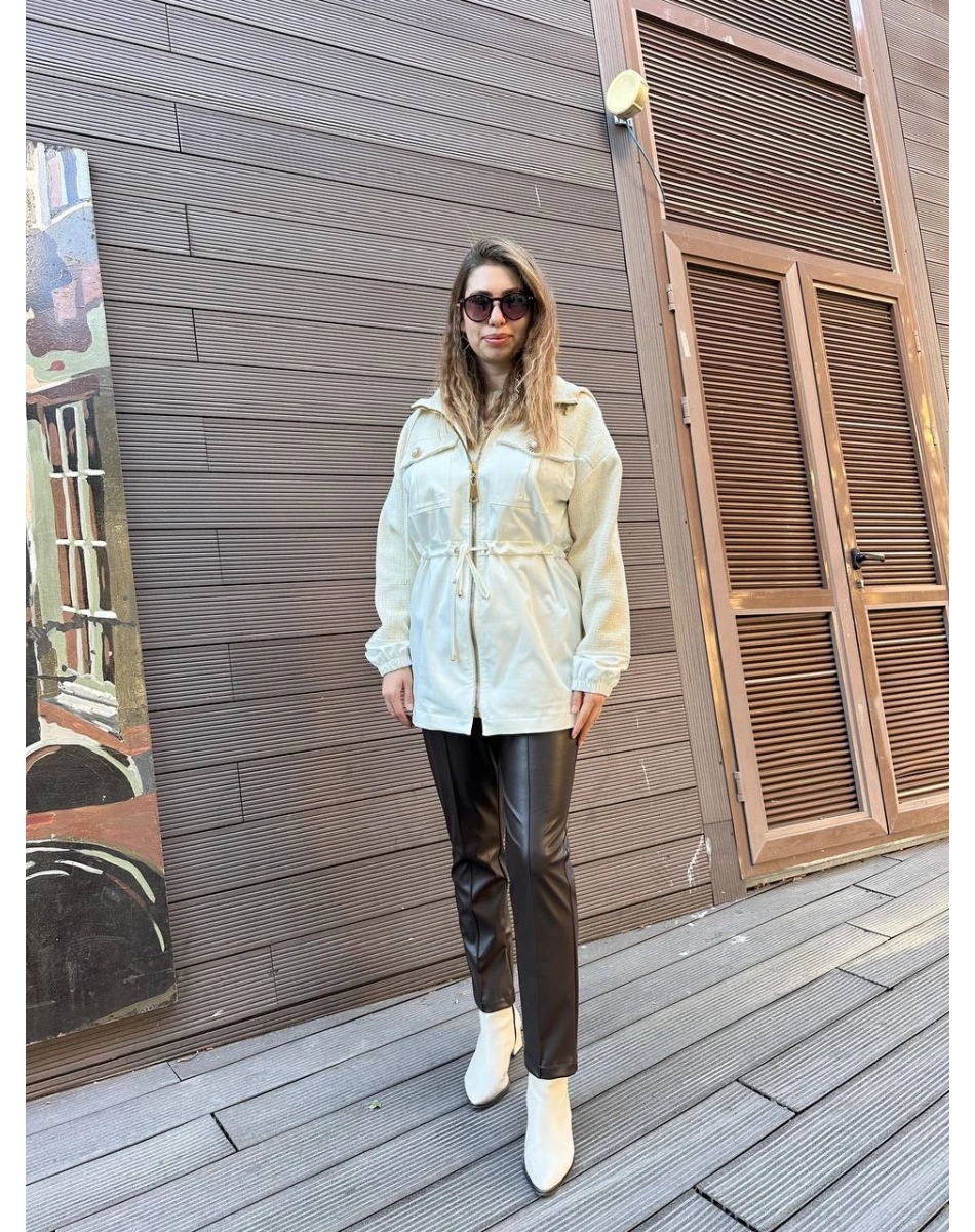 Missemramiss K4668 Ekru Chanel Garni Kap