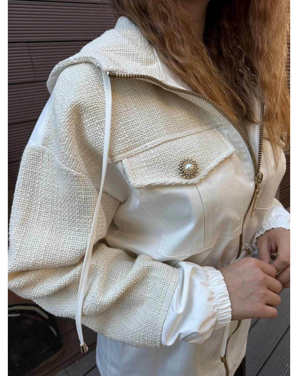 Missemramiss K4668 Ekru Chanel Garni Kap