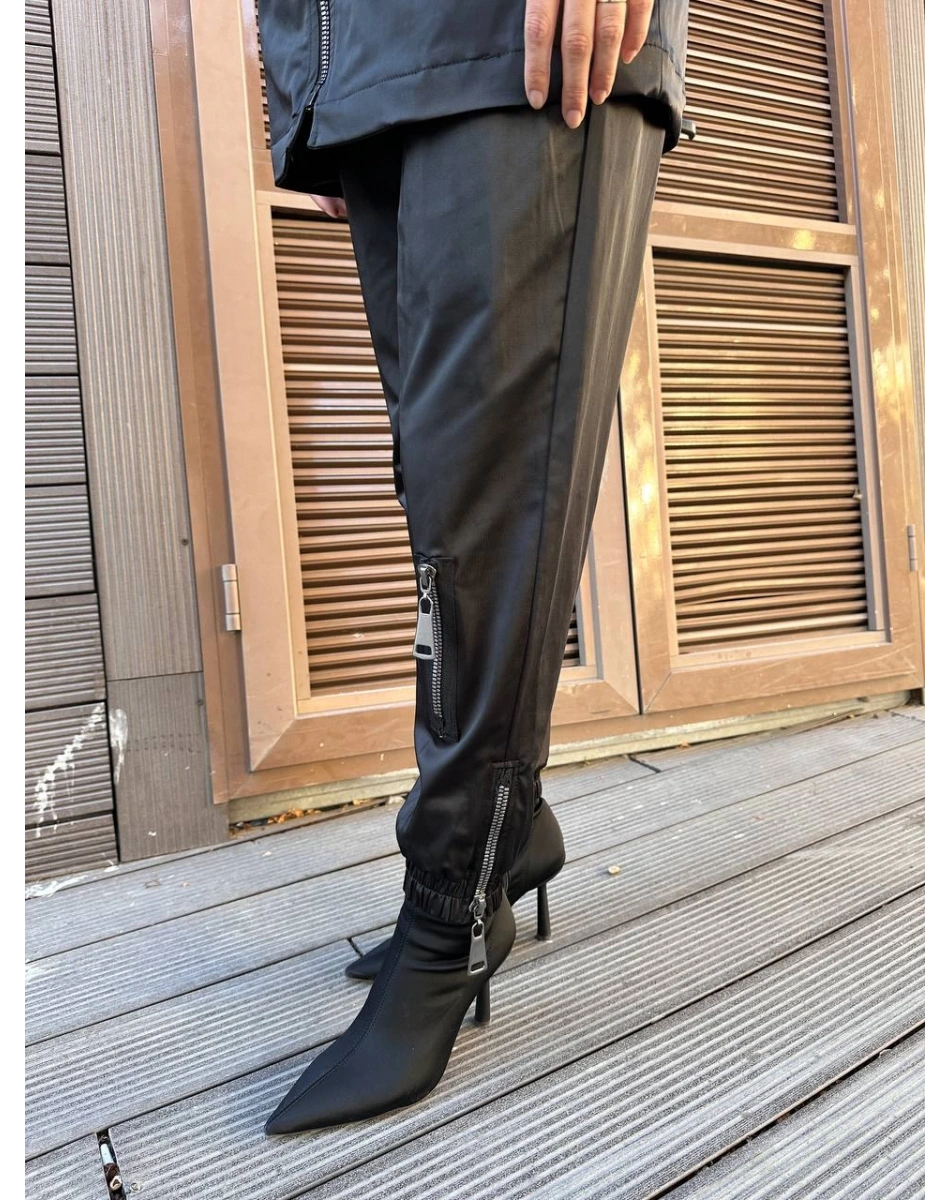 Missemramiss P4646 Siyah Fermuar Detaylı Pantolon