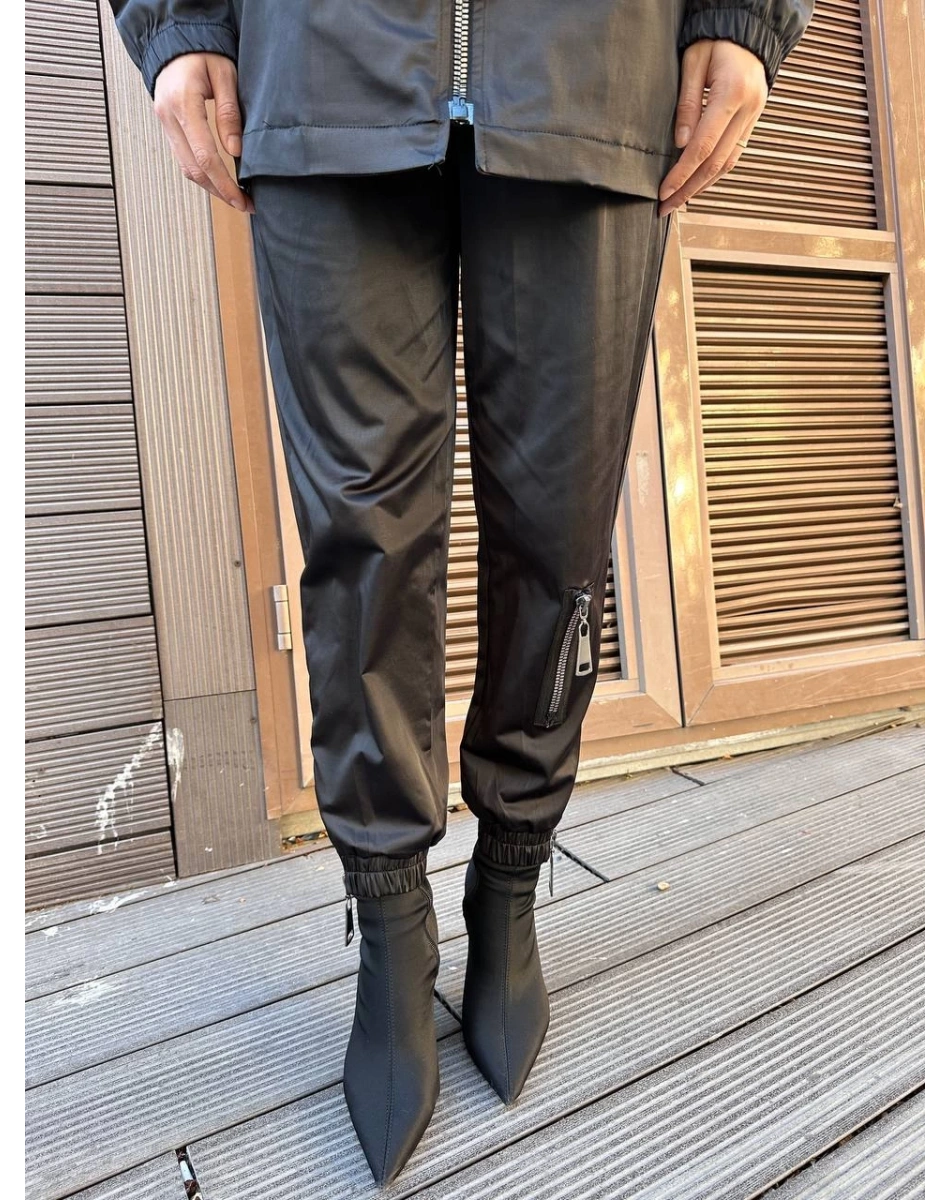 Missemramiss P4646 Siyah Fermuar Detaylı Pantolon