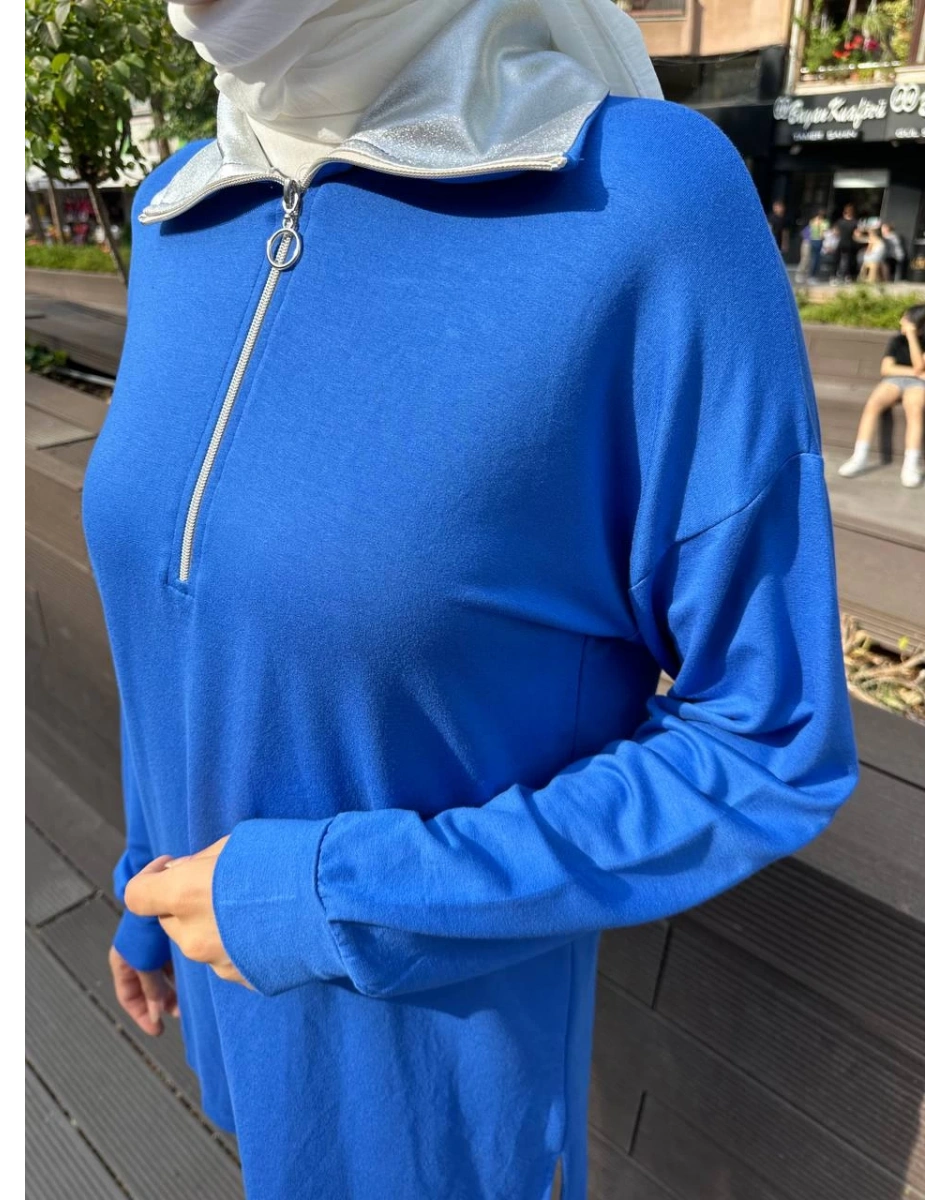 Missemramiss T4471 Saks Parlak Yaka Takım