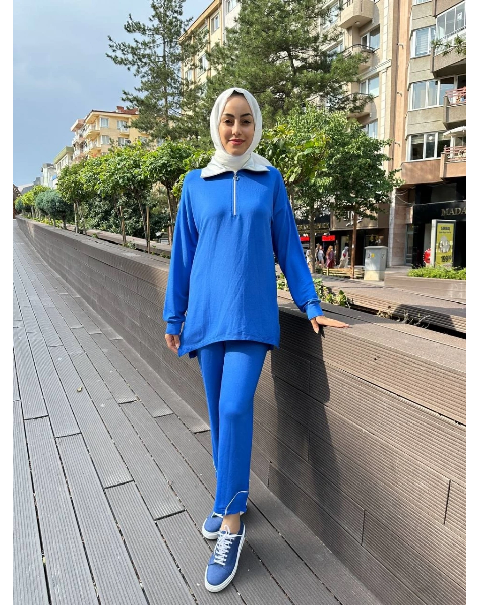 Missemramiss T4471 Saks Parlak Yaka Takım