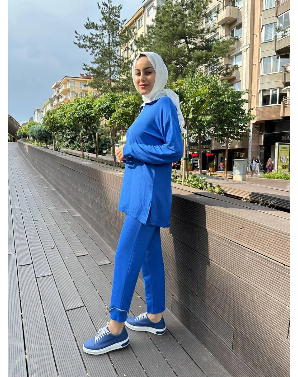 Missemramiss T4471 Saks Parlak Yaka Takım