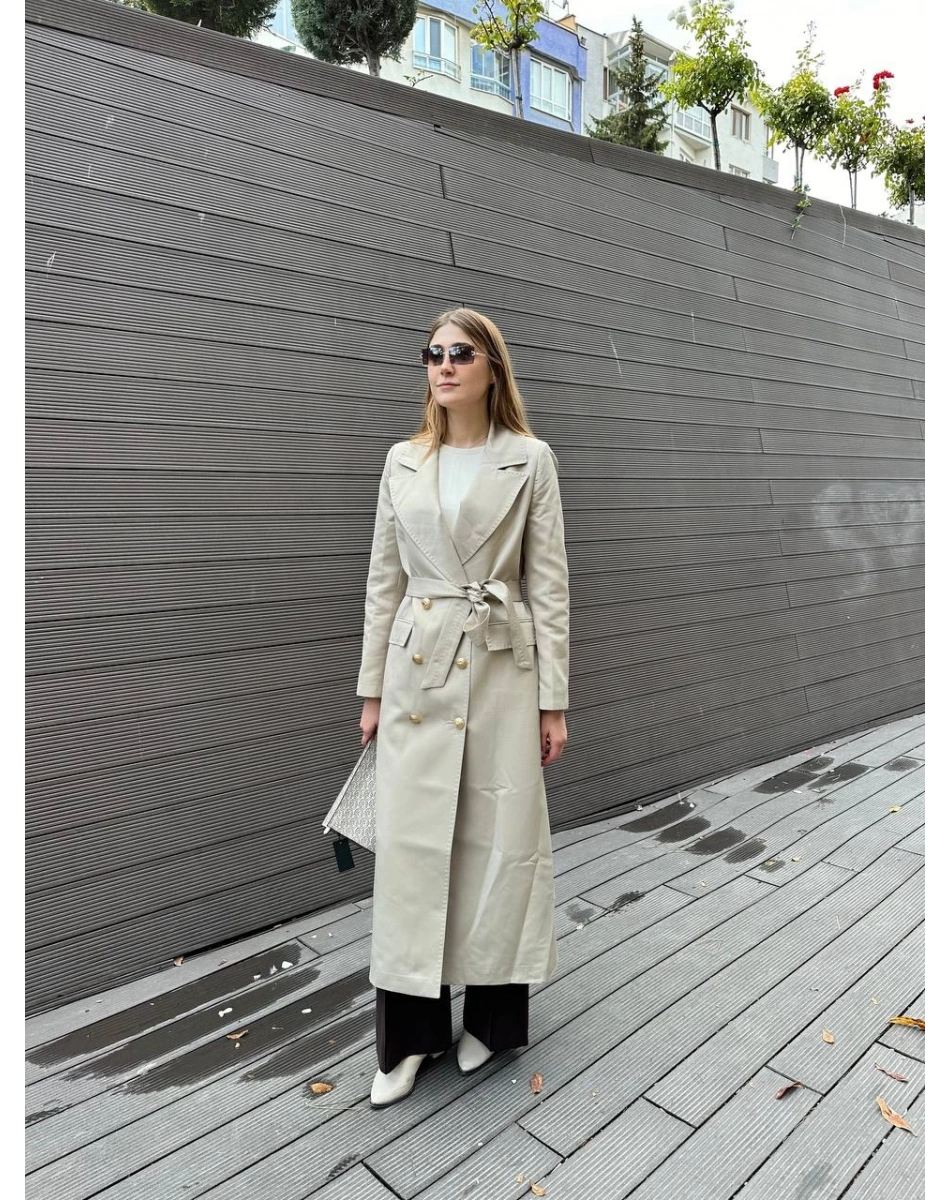 Missemramiss T4551 Bej Rosa Blazer Trençkot