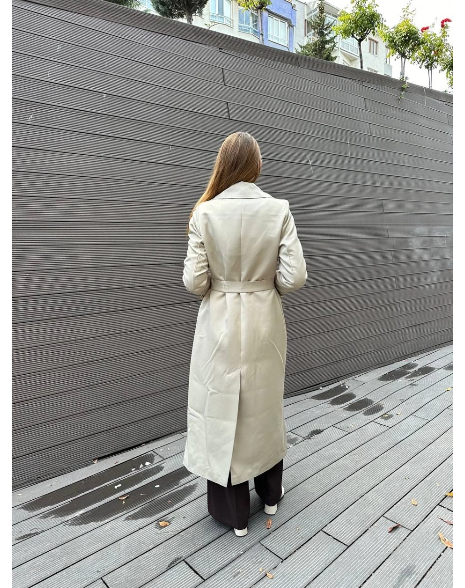 Missemramiss T4551 Bej Rosa Blazer Trençkot