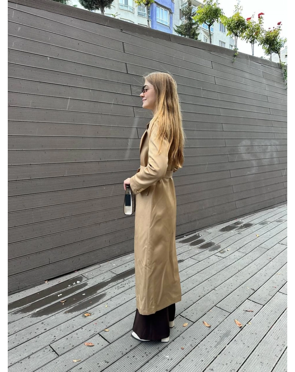 Missemramiss T4551 Camel Rosa Blazer Trençkot