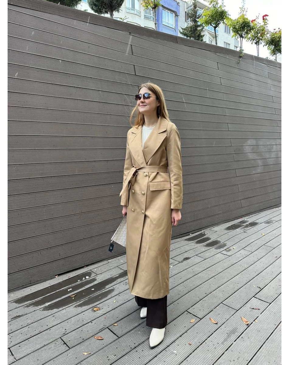 Missemramiss T4551 Camel Rosa Blazer Trençkot