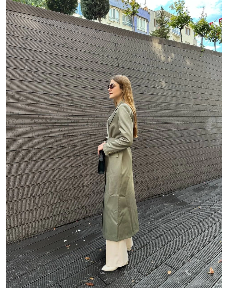 Missemramiss T4551 Haki Rosa Blazer Trençkot