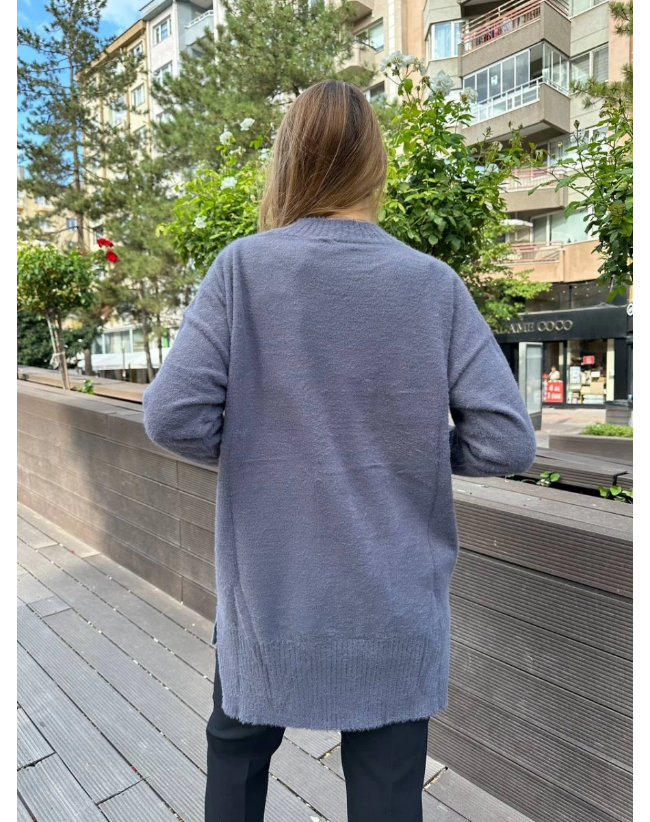 Missemramiss T4572 Antrasit Maglione Angora Kazak