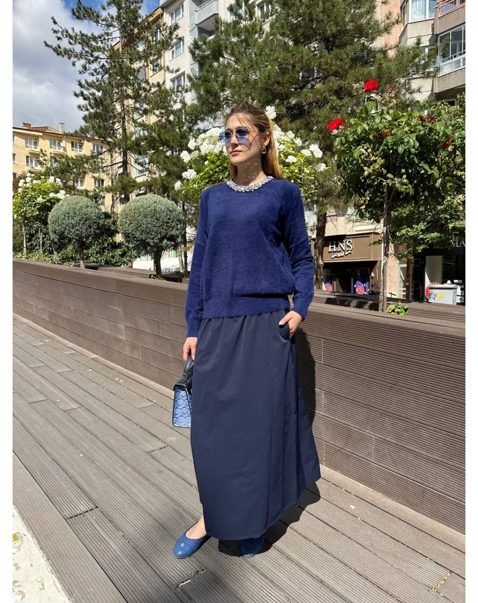 Missemramiss T4574 Lacivert Angora Kazak