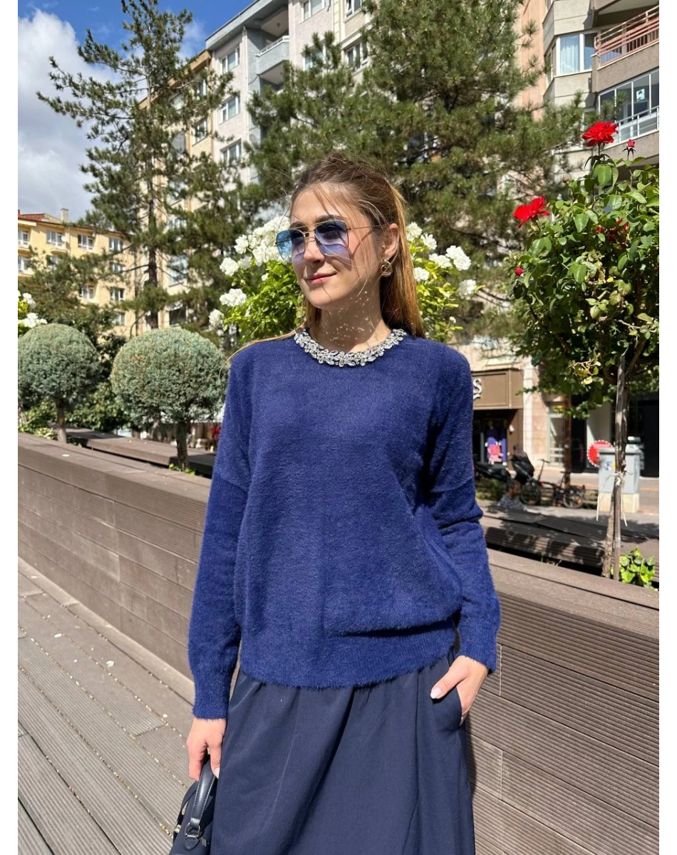 Missemramiss T4574 Lacivert Angora Kazak