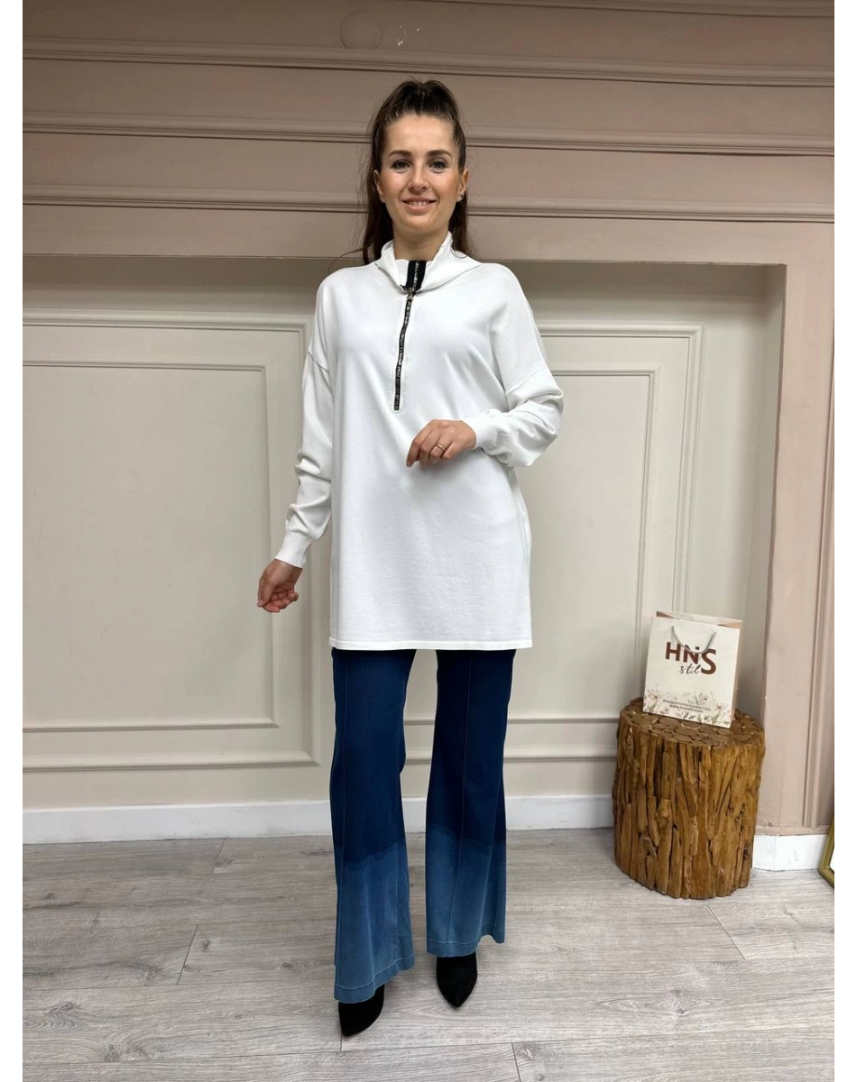 Misswhence 31102 Lacivert Geçişli İspanyol Pantolon