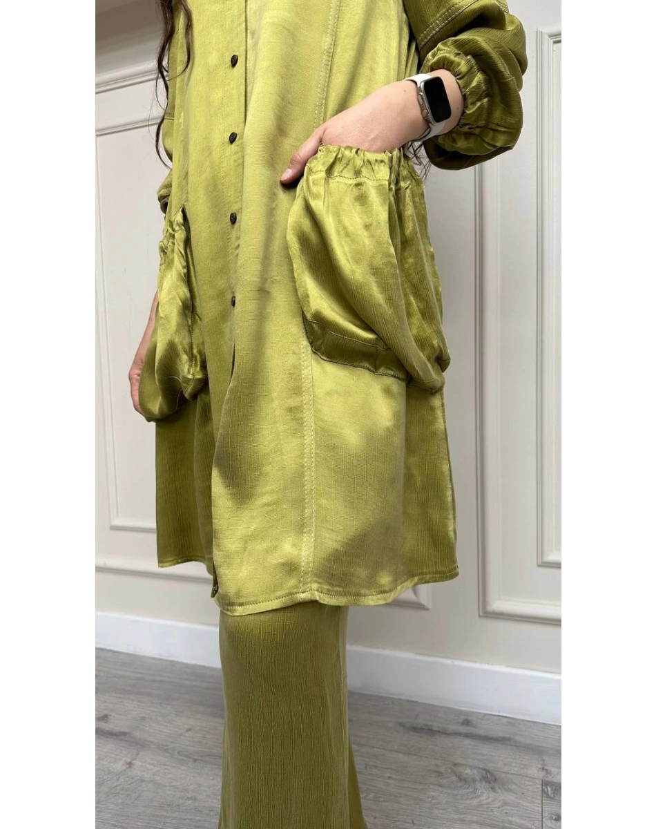 Misswhence 33307 Yeşil Gömlek Takım