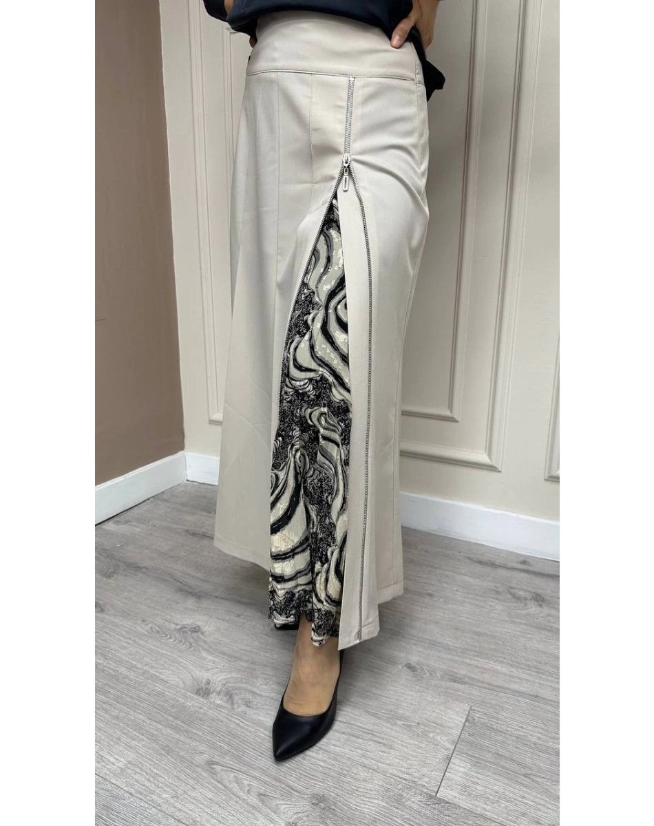 Misswhence 33904 Taş Önü Fermuar Ve Detaylı Etek