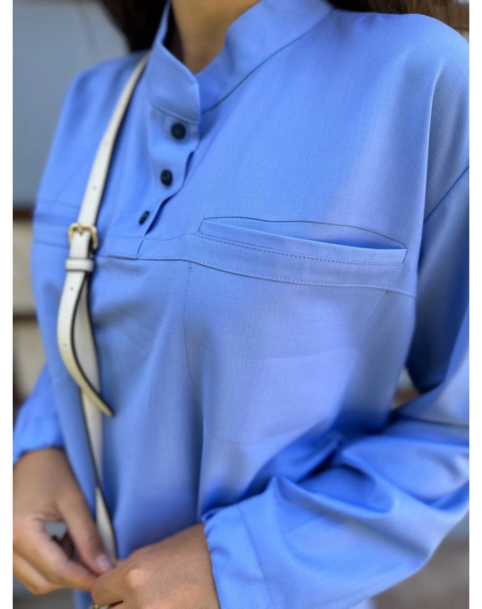 Misswhence 34000 Mavi Gömlek Tunik