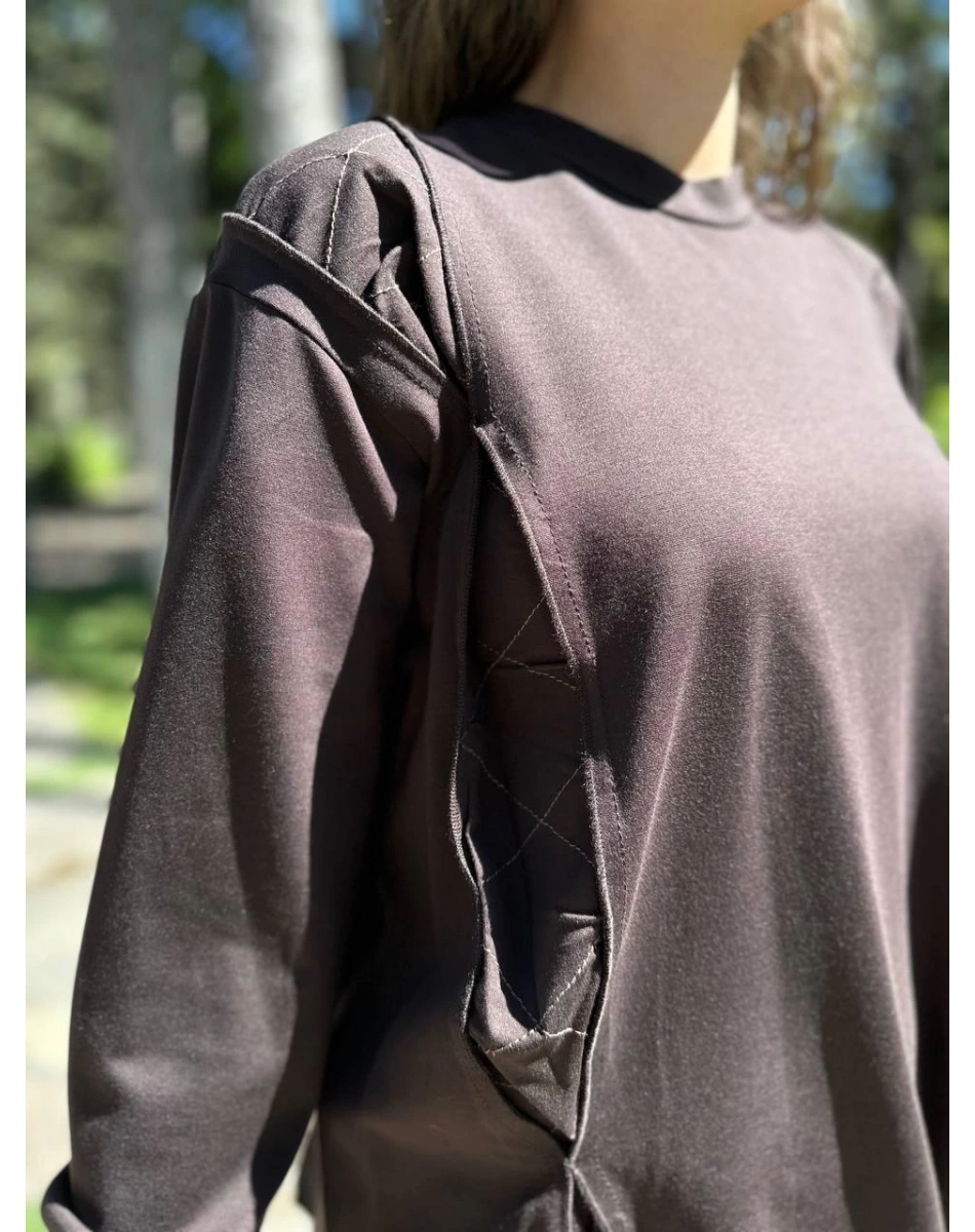 Misswhence 34029 Kahverengi Kısa Tunik