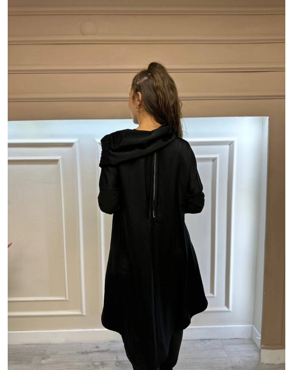 Misswhence 34030 Siyah Yaka Detaylı Tunik