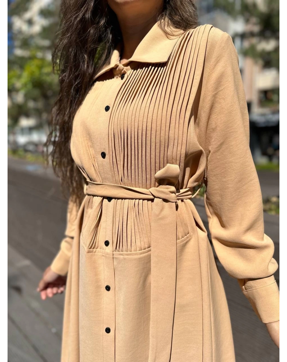 Misswhence 34301 Kayısı Pilise Detaylı Gömlek