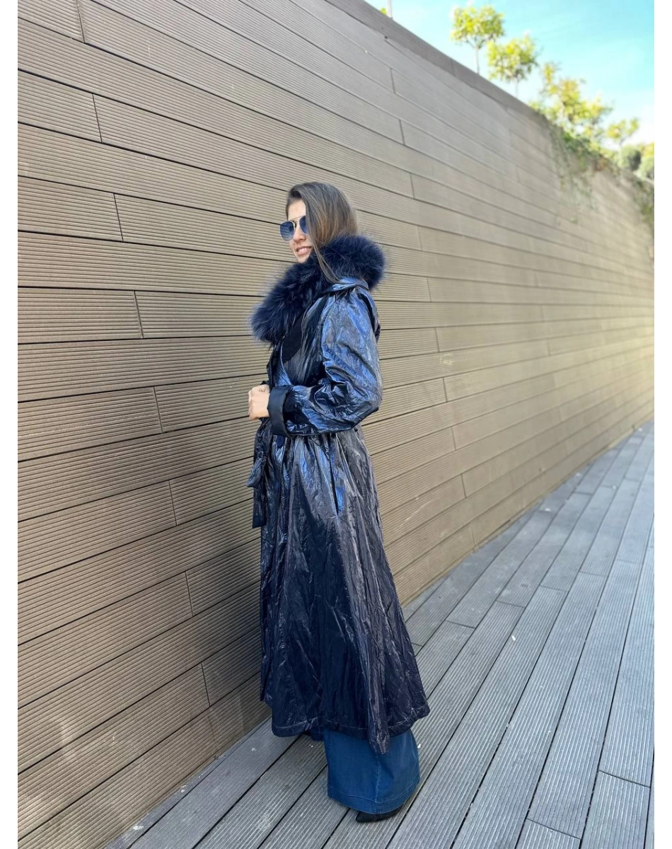 Misswhence 34519 Lacivert Parlak Kap