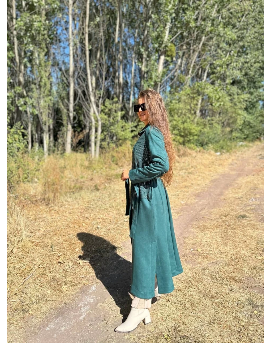 Misswhence 34520 Zümrüt Zımba Detaylı Kap